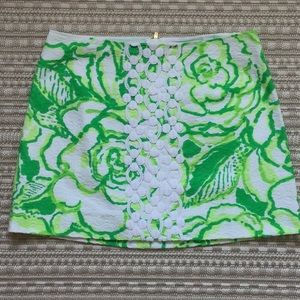Lily Pulitzer exposed back zipper mini skirt